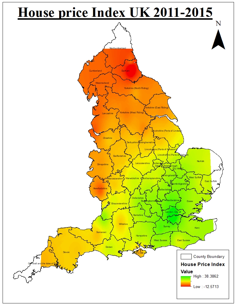 UK Housing Price Index Heatmap